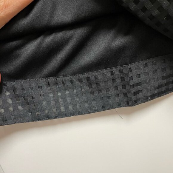 🖤 Boho Small Bohemian Ruffle Sleeve Top Check Pattern Preppy Y2K Sheer ADORBS! - Picture 4 of 11